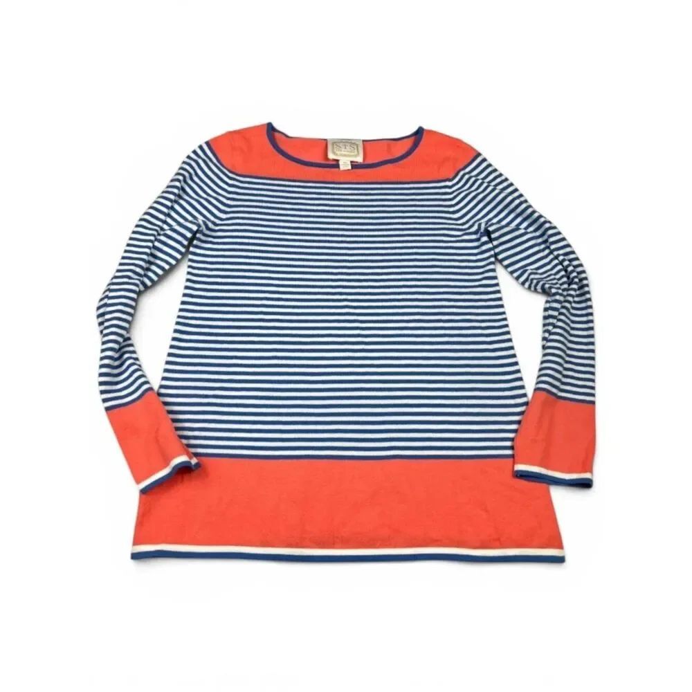 Sail to Sable Nautical Tunic Sweater Striped Long Sleeve Coastal Pullover XS